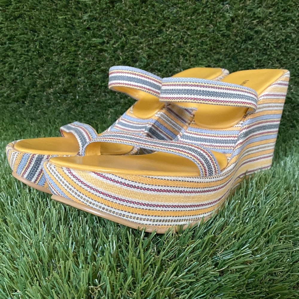 NINE WEST NEW Platform Wedge Sandals Size 8 1/2 M - Picture 1 of 16